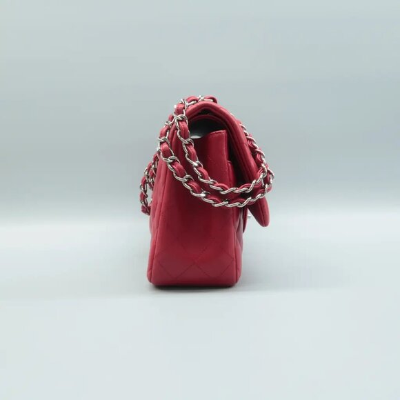 100% Authentic CHANEL CF Jumbo Red Leather Shoulder Bag - Picture 4 of 12